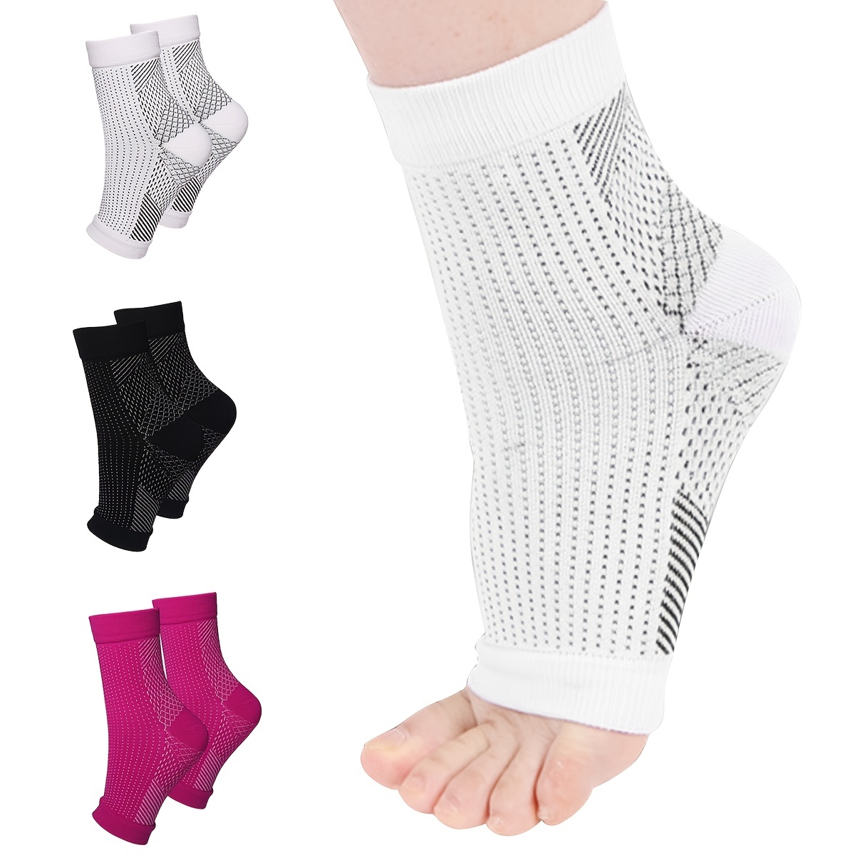 Ankle Brace Sock - Calze di Supporto per Caviglia Traspiranti,